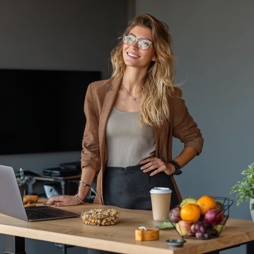 Confident middle-aged Polish professional showing improved fitness and energy